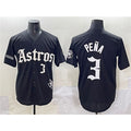 Houston Astros #3 Jeremy Pena Black Puhics Gothic 'Houston Born Barrio Raised' Limited Stitched Jersey