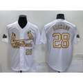 St. Louis Cardinals #28 Nolan Arenado Number White Puhics 2022 All Star Stitched Cool Base Jersey