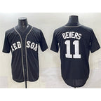 Boston Red Sox #11 Rafael Devers Black Puhics Lights Out Limited Stitched Jersey