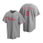 Philadelphia Phillies #8 Nick Castellanos Gray Puhics Cool Base Stitched Jersey