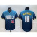 Philadelphia Phillies #10 JT Realmuto Number Blue Puhics 2024 City Connect Limited Stitched Jerseys