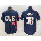 Cleveland Guardians #38 Steven Kwan Number Navy Puhics 2024 City Connect Limited Stitched Jersey