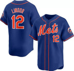 New York Mets #12 Francisco Lindor Royal Puhics 2024 Alternate Limited Stitched Jersey