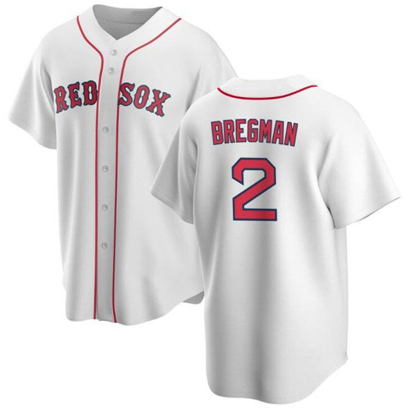 Boston Red Sox #2 Alex Bregman White Puhics 2024 Cool Base Stitched Jersey