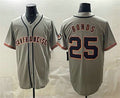 San Francisco Giants #25 Barry Bonds Gray Puhics Cool Base Jersey