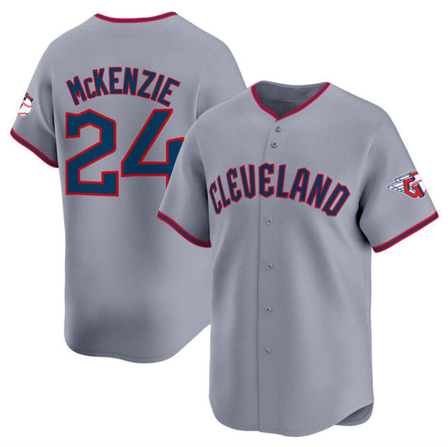 Cleveland Guardians #24 Triston McKenzie Gray Puhics 2025 Alternate Limited Stitched Jersey