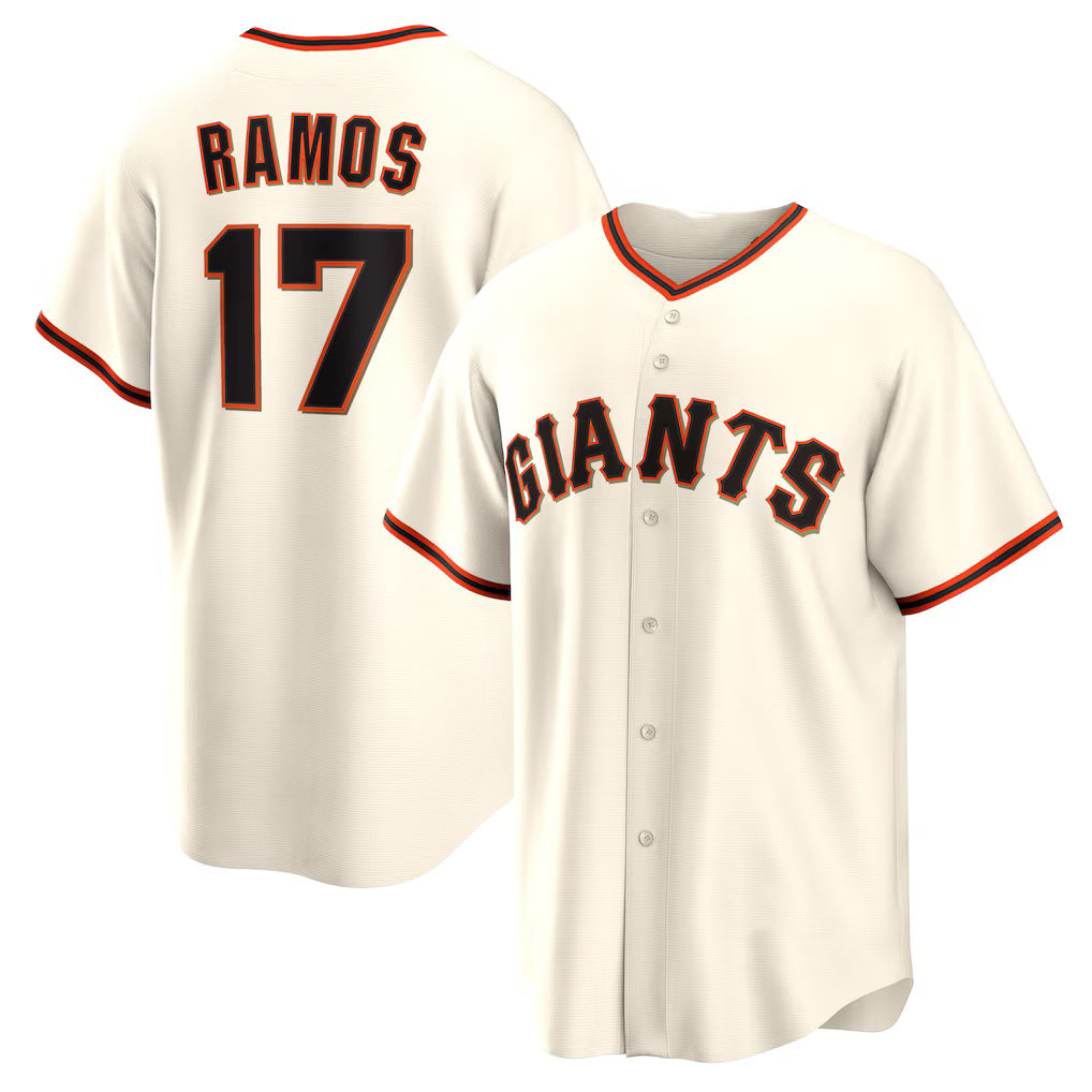 San Francisco Giants #17 Heliot Ramos Cream Puhics Home Replica Jersey