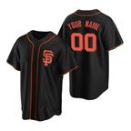 Custom San Francisco Giants Black Puhics Stitched Cool Base Jersey