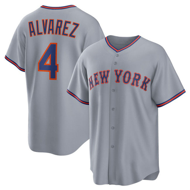 New York Mets #4 Francisco Alvarez Gray Puhics 2025 Limited Stitched Jersey