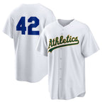 Oakland Athletics #42 Jackie Robinson White Puhics Home 2025 Day Replica Jersey