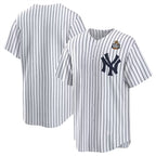 New York Yankees Blank White Puhics 2024 World Series Cool Base Stitched Jersey