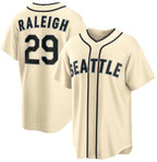 Seattle Mariners #29 Cal Raleigh Cream Puhics Alternate Stitched Jersey