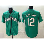 Seattle Mariners #12 Josh Naylor Aqua Puhics Limited Stitched jersey