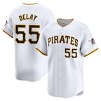 Pittsburgh Pirates #55 Jason Delay White Puhics Home Limited Player Jersey