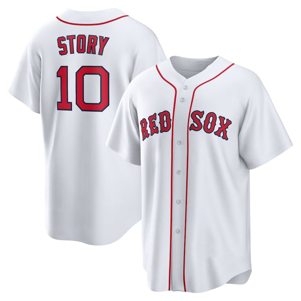 Boston Red Sox #10 Trevor Story White Puhics Home Replica Jersey