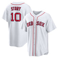 Boston Red Sox #10 Trevor Story White Puhics Home Replica Jersey