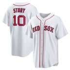 Boston Red Sox #10 Trevor Story White Puhics Home Replica Jersey