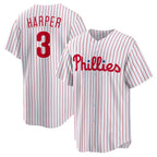 Philadelphia Phillies #3 Bryce Harper White Puhics Home Replica Player Name Jersey