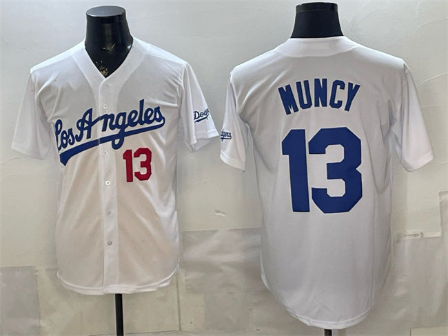 Los Angeles Dodgers #13 Max Muncy White Puhics Alternate Stadium Stitched Jersey
