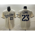 Minnesota Twins #23 Royce Lewis Number Cream Puhics Cool Base Stitched Jersey 2