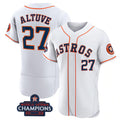 Houston Astros #27 Jose Altuve White Puhics 2022 World Series Champions Flex Base Stitched Jersey