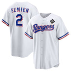 Texas Rangers #2 Marcus Semien 2023 White Puhics World Series Stitched Jersey