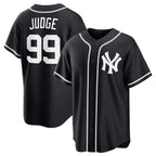 New York Yankees #99 Aaron Judge Black Puhics Out Stitched Jersey
