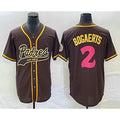 San Diego Padres #2 Xander Bogaerts Brown Puhics NEW 2023 City Connect Cool Base Stitched Jersey