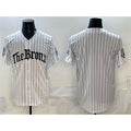 New York Yankees Blank White Puhics Pinstripe 'Gothic Legacy Edition' Vapor Premier Limited Stitched Jersey