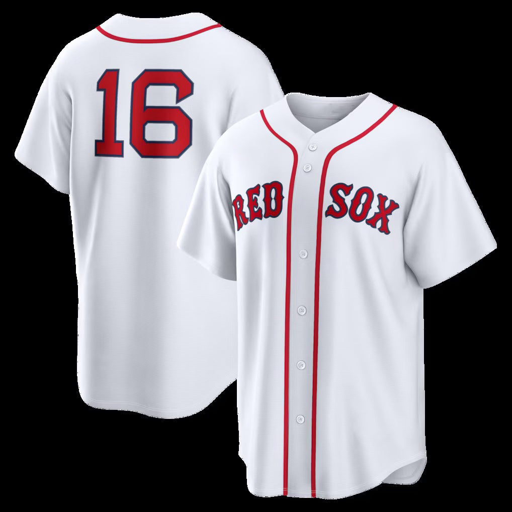 Boston Red Sox #16 Jarren Duran White Puhics Home Replica Jersey