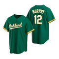 Oakland Athletics #12 Sean Murphy Green Puhics Cool Base Stitched Jersey 2