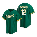 Oakland Athletics #12 Sean Murphy Green Puhics Cool Base Stitched Jersey 2