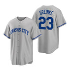 Kansas City Royals #23 Zack Greinke Grey Puhics Cool Base Stitched Jersey