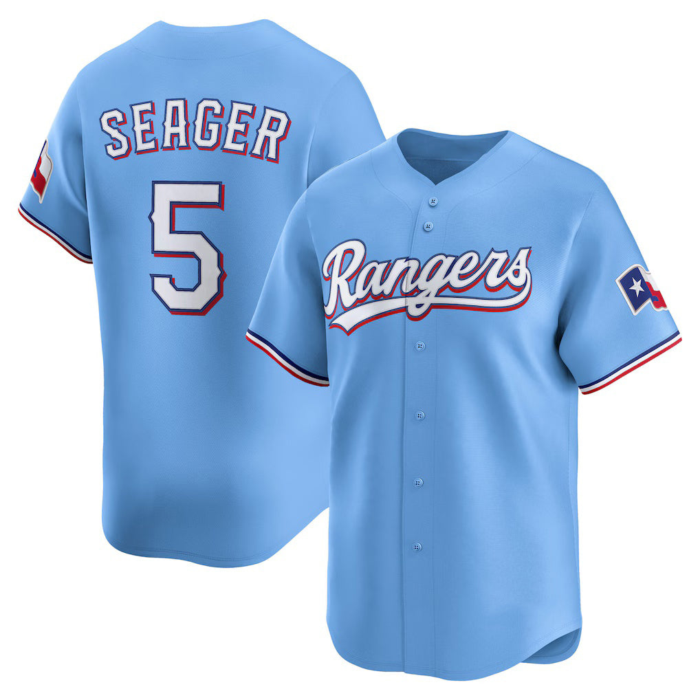 Texas Rangers #5 Corey Seager Light Blue Puhics Alternate Limited Player Jersey
