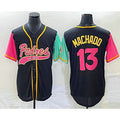 San Diego Padres #13 Manny Machado Black Puhics NEW 2023 City Connect Cool Base Stitched Jersey