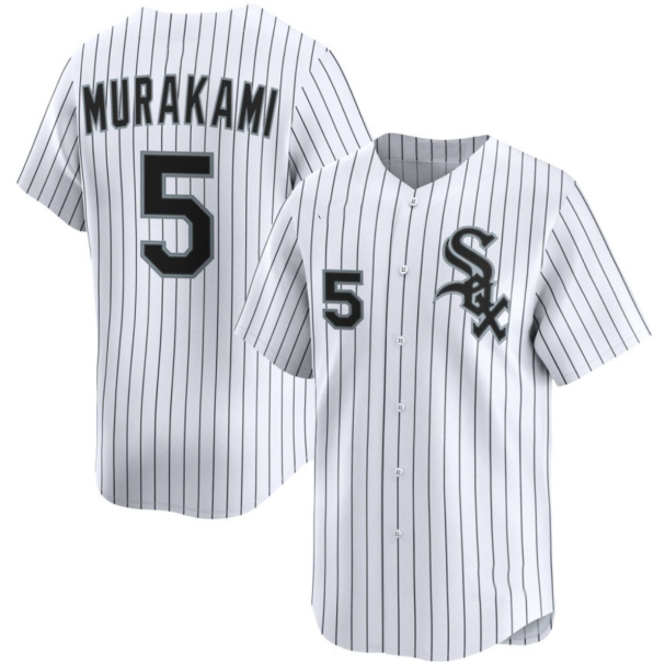 Chicago White Sox #5 Munetaka Murakami White Puhics 2025 Home Limited Stitched Jersey