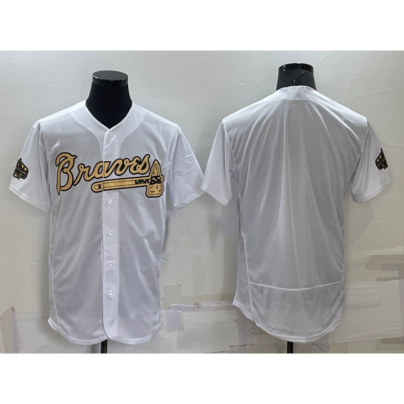 Atlanta Braves Blank White Puhics 2022 All Star Stitched Flex Base Jersey
