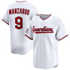 Cleveland Guardians #9 Kyle Manzardo White Puhics Home Limited Stitched Jersey