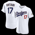 Los Angeles Dodgers #17 Shohei Ohtani White Puhics 2026 Gold Collection Authentic Jersey