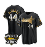 Houston Astros #44 Yordan Alvarez Black Gold Puhics 2022 World Series Stitched Jersey