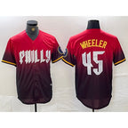 Philadelphia Phillies #45 Zack Wheeler Red Puhics 2024 City Cool Base Jersey