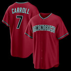 Arizona Diamondbacks #7 Corbin Carroll Crimson Puhics Alternate 2 Replica Jersey