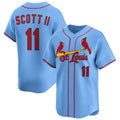 St. Louis Cardinals #11 Victor Scott II Light Blue Puhics Alternate Limited Stitched Jersey