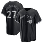 Toronto Blue Jays #27 Vladimir Guerrero Jr. Black Puhics Lights Out Limited Stitched Jersey