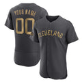 Custom Cleveland Guardians Active Player Gray Puhics Alternate Limited Stitched Jersey