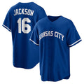 Kansas City Royals #16 Bo Jackson Rush Blue Puhics Alternate 2 Replica Jersey
