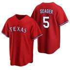 Texas Rangers #5 Corey Seager Red Puhics Cool Base Stitched Jersey