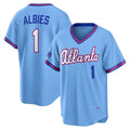Atlanta Braves #1 Ozzie Albies Powder Blue Puhics 2026 City Connect Stadium Jersey