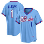 Atlanta Braves #1 Ozzie Albies Powder Blue Puhics 2026 City Connect Stadium Jersey