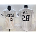 Detroit Tigers #28 Javier B¨¢ez White Puhics 'Motor Gothic Edition' Vapor Premier Limited Stitched Jersey